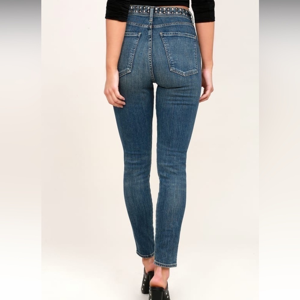 Agolde Roxanne High Rise Studded Skinny Jeans - Picture 3 of 9